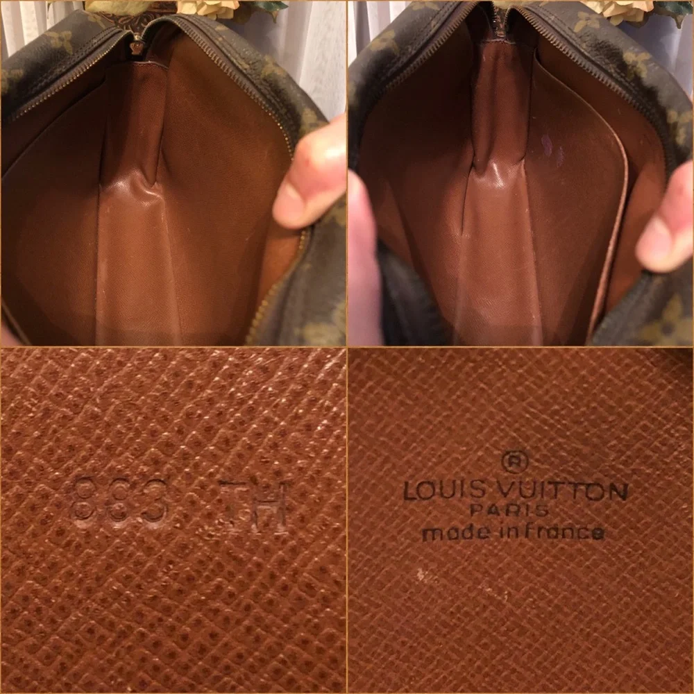Louis Vuitton Brown Monogram Canvas Wristlet Clutch with Vachetta Accent